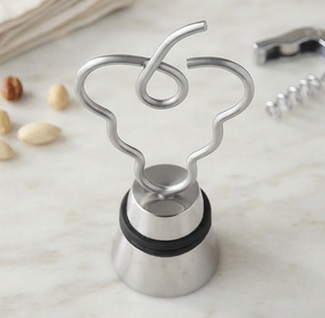 Bouchon de bouteille en métal argenté, forme personnalisée, bouchon décoratif pour bouteille de vin, bière, bar - Product Image 1