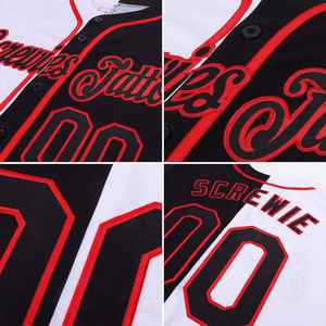 เสื้อซอฟต์บอลผู้หญิงแบบกำหนดเอง สีดำขาว คอวี แขนสั้น ทรงพอดีตัว พิมพ์ลายแบบซับลิเมชั่น ชื่อทีม หมายเลข สำหรับทุกฤดูกาล - Product Image 3