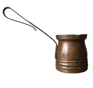 Cafetière turque, grecque, arabe en cuivre, pour cuisinière, Cezve Ibrik Briki avec poignée en bois - Product Image 1