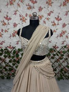 Lehenga Georgette Premium de Boutique India, Lehenga de Diseñador Estilo Bollywood, para Fiestas y Bodas, el Más Vendido, Prenda Festiva Moderna para Mujer - Product Image 2