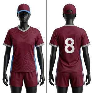 Ensemble d'uniformes de rugby respirants unisexes de haute qualité, maillot de football américain, impression par transfert thermique personnalisée, maillot d'équipe, taille plus - Product Image 2