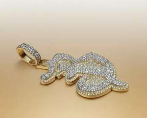 จี้เพชรโมอิสซาไนต์ VVS แบบกำหนดเองได้ พร้อมตัวอักษรชื่อสำหรับผู้ชาย สไตล์ฮิปฮอป เงินแท้ 925 จี้ตัวอักษรภาษาอังกฤษสำหรับผู้หญิง - Product Image 5