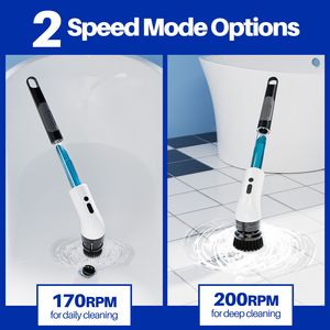 Spazzola multifunzione elettrica auto-rotante spazzola impermeabile girevole 5/7/9 testine per spazzole sostituibili 2 pulizia - Product Image 2