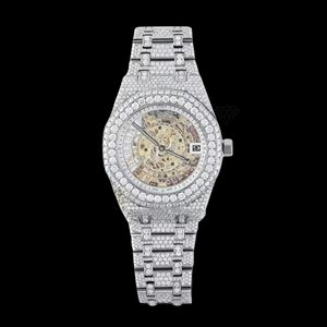 Top Demanded Moissanite Diamond Quartz <b>Watch</b> <b>Men</b> <b>Waterproof</b> Luminous Hands Stainless Steel <b>Watch</b> Available At Wholesale Price - Product Image 4