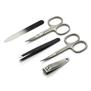 High Quality 4-in-1 German Stainless Steel Nail Cutter Set <b>Manicure</b> <b>Kit</b> Lightweight Reusable Professional Customized Leather - Product Image 4