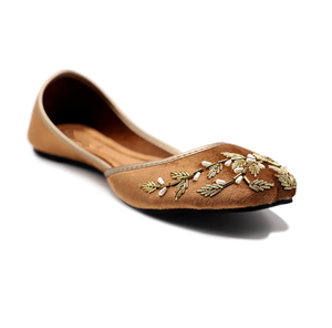 Chaussures décontractées jaunes brodées de pierres, style Khussa Jutti, pour mariage punjabi, personnalisées, fantaisie, respirantes, pour filles - Product Image 3