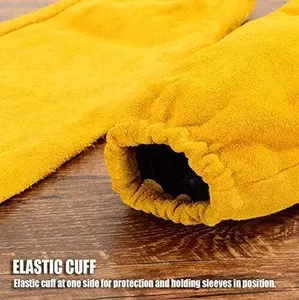 Wholesale White Color Leather Hand Sleeves Leather <b>Welding</b> Sleeve Safety Leather Sleeve Safety Working Clothing - Product Image 3