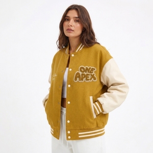 Veste de sport personnalisée jaune moutarde, veste de sport jaune moutarde pour femme, vente en gros de vestes de sport - Product Image 2