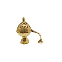 Brûleur d'encens artisanal en laiton antique, écologique, attrape-cendres, décoration traditionnelle pour la maison et l'hôtel, méditation, rituels spirituels