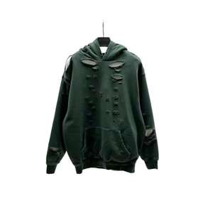 Prix de gros, faible MOQ, sweat à capuche en coton French Terry délavé à l'acide, effet vieilli vintage, pour hommes - Product Image 1