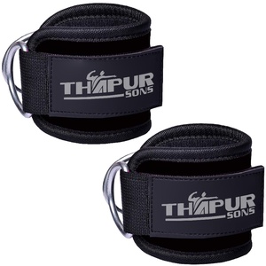 เข็มขัดรัดข้อเท้าพร้อมสายรัดเพื่อความปลอดภัยสำหรับฟิตเนสและเล่นกีฬาทำจากนีโอพรีนและหนังโลโก้ตามสั่ง - Product Image 1