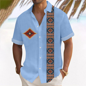 Designer Custom Beach <b>Mens</b> Casual Short Sleeve Summer ODM Breathable Tropical Style <b>Hawaiian</b> Aloha <b>Shirts</b> - Product Image 5