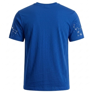 Camiseta de Verano 2026 para Hombre, Corte Regular, Manga Corta, Diseño con Pedrería, Brillo, Cristales y Diamantes, 100% Algodón - Product Image 4