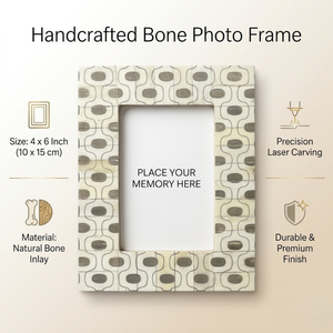 Premium Bone Inlay Photo <b>Frame</b> <b>4x6</b> Inch Handcrafted | Decorative Picture <b>Frame</b> for Tabletop Office Desk Home Decoration Gift - Product Image 3