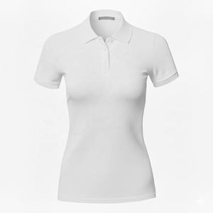Polo à manches courtes pour femme, couleur unie, tricoté, décontracté, grande taille, respirant - Product Image 3