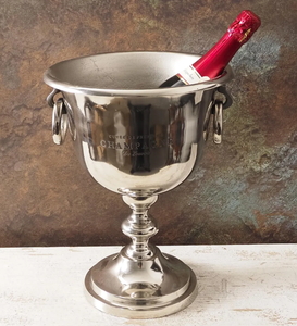 ถังแชมเปญอะลูมิเนียมหล่อขึ้นรูปโลหะสไตล์วินเทจสีเงิน สำหรับแช่ไวน์และเบียร์ ชุดอุปกรณ์บาร์ - Product Image 5