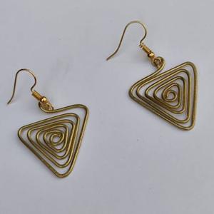 Boucles d'oreilles en laiton et argent, style ethnique, bijoux faits main, écologiques et durables - Product Image 2