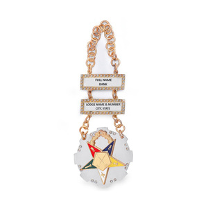 Collar de la Dama Digna de la Orden de la Estrella del Este, Joya Personalizada con Acabado Dorado, Esmalte Duro, Insignia Coleccionable Religiosa - Product Image 2