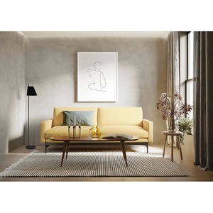 Lampe de sol de luxe avec base en marbre, cadre doré et abat-jour en tissu pour un intérieur haut de gamme - Product Image 2
