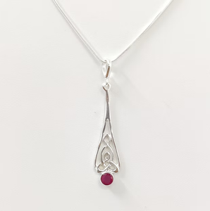 Pendentif solitaire en argent 925 fait main de 1,4 gramme avec agate rubis - Bijou léger unisexe pour usage quotidien - Product Image 3