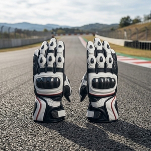 Men Full-Sleeve Motorcycle Racing Suit Custom Printed White <b>Black</b> Leather Windproof <b>One</b> Piece Protective Wear <b>All</b> Seasons Adult - Product Image 4