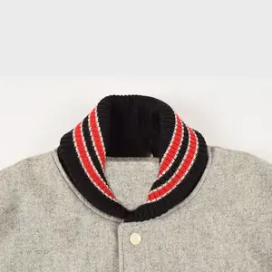 Veste de sport vintage personnalisable pour homme, taille XL, en laine blanche, manteau d'hiver avec broderie, 100% laine, fabriqué par le fabricant - Product Image 4