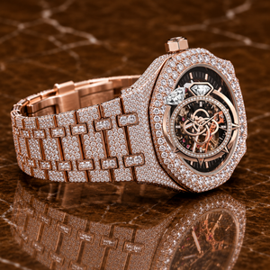 Reloj de Diamantes Moissanite Hecho a Medida para Hombre, Reloj de Pulsera de Lujo con Incrustaciones Completas de Piedras - Product Image 2