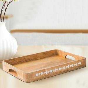 Bandeja de Servir Duradera de Madera de Mango con Asa para Queso, Alimentos y Verduras, para Usar en Mesa de Centro, Encimera de Cocina o como Decoración - Product Image 4