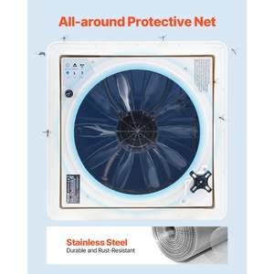 Ventilador de Techo para Autocaravana de 14 Pulgadas, Potente, de 10 Velocidades, Reversible, 12V, con Control Remoto, Cubierta Impermeable Integrada, Aspas de Ventilador de 12 Pulgadas, Apto para Aberturas de Techo - Product Image 6