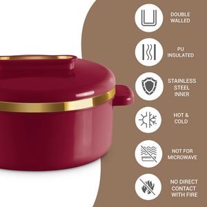 Juego de 3 cacerolas duraderas de acero inoxidable con estuche térmico de acero inoxidable para cocina y servicio de buffet a precio de exportación - Product Image 6