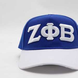 หมวกแก๊ป Zeta Phi Beta ปักลาย ZPB สีน้ำเงินขาว ปีกแบน ปรับขนาดได้ สำหรับชมรมนักศึกษา ดีไซน์ทันสมัย สวมใส่สบาย - Product Image 6