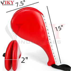 Almohadilla de Entrenamiento de Taekwondo Personalizada, Nueva y Moderna, de Cuero PU Rojo, Doble Cara, para Práctica de Karate y Kickboxing - Product Image 2