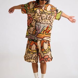 Hot Sale Product New Arrival Men Summer Short Sleeve T Shirts and Shorts <b>Twin</b> <b>Set</b> Contrast Color Men <b>Twin</b> <b>Sets</b> for Adults - Product Image 1