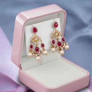 Anillo de Compromiso con Rubí Polki y Moissanita Natural de Jessica Creation, Plata de Ley 925 con Baño de Rodio, Certificado por Terceros - Product Image 4