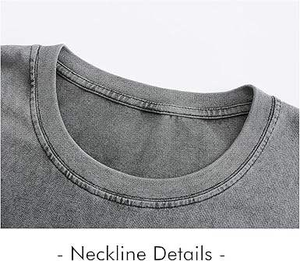 Camiseta con Estampado Personalizado, Lavado Ácido, 100% Algodón, Ligera, Estilo Retro, Corte Regular, Ropa Casual Urbana - Product Image 4