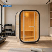 Sauna Pod Thermo Pine Panoramique certifié Salt Air, intelligent WiFi, 240V, CE, AS/NZS, DDP Australie, pour retraite côtière