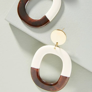 ต่างหูเรซิ่นหรูหราทำมือ ทนทาน ประดับคริสตัล เครื่องประดับแฟชั่นสำหรับงานปาร์ตี้ คอลเลคชั่นใหม่ของเครื่องประดับทำมือ - Product Image 1