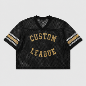 Camiseta deportiva retro al por mayor, transpirable, de malla, holgada, estilo cropped, con gráfico, streetwear, con logo personalizado para hombre - Product Image 3
