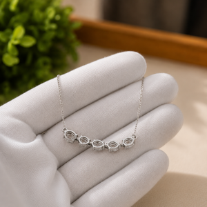 Classic Pear Cut Diamond <b>Necklace</b> 925 Sterling <b>Silver</b> Bridal Moissanite Jewelry for Anniversary <b>Necklace</b> - Product Image 6