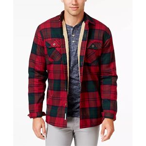 Chemise-veste en flanelle à carreaux pour homme avec poches, doublure polaire, manteau d'hiver épais, vêtement d'extérieur pour homme - Product Image 1