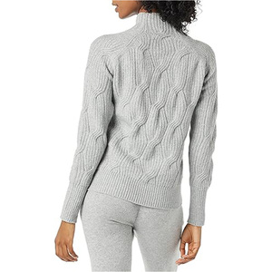 <b>Men's</b> Winter Thick Cable Knit <b>Turtleneck</b> <b>Sweater</b> Solid Color Long Sleeve Pullover - Product Image 6