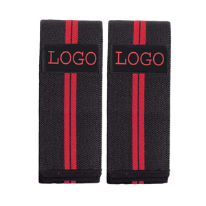 Wholesale Elbow Pads <b>Black</b> Red Striped Neoprene Hook Loop Closure Breathable Protection Unisex All Seasons Weightlifting - Product Image 1