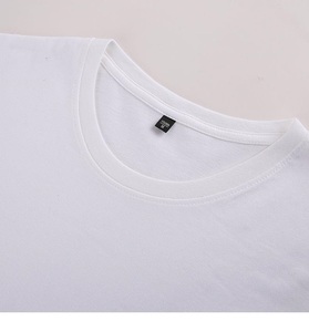 Camiseta de Algodón Lisa para Hombre, Manga Corta, Cuello Redondo, Corte Regular, Color Sólido, Ropa Casual, Negro, Blanco - Product Image 3