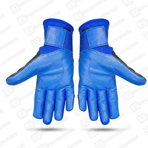 Nuevos Guantes Deportivos de Béisbol y Sóftbol de Piel Genuina de Vacuno Azul Digital con Palma de Cuero Negro para Entrenamiento de Bateo - Product Image 6