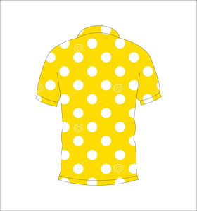 <b>Men's</b> Yellow Polka Dot Polo <b>Shirt</b> Short Sleeve Casual Button Down Collar Summer Wear - Product Image 2