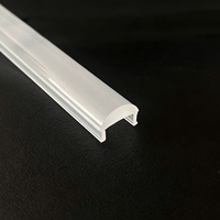 Lentille linéaire PC pour bande lumineuse LED, lentille optique extrudée plano-convexe à haute transmission, garantie 5 ans, usine OEM
