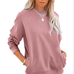 Women's Relaxed Fit Long Sleeve T-Shirt 2026 <b>Maroon</b> Burgundy Pullover with Pockets Casual Loose Fit Summer Autumn <b>Top</b> HD - Product Image 1