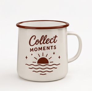 OEM Printed Enamel Coffee Cup Coastal Sunset Theme Iron Travel Drinking Vessel Wholesale Direct Trade Vendor Source Partner - Product Image 4