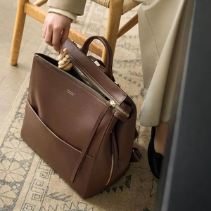 Sac fourre-tout en cuir vintage de luxe pour femmes, élégant et spacieux, sac à main de bureau - Product Image 1