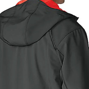 Men's Gray <b>Soft</b> <b>Shell</b> <b>Hooded</b> <b>Jacket</b> With Zip Fly Wind Resistant Pockets Regular Fit Outdoor Wear - Product Image 3